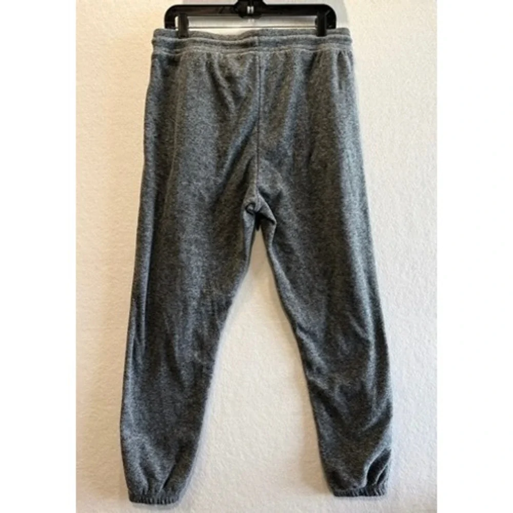 Eddie Bauer Fleece Joggers Mens M Gray Elastic Drawstring Sweatpants D3159589
